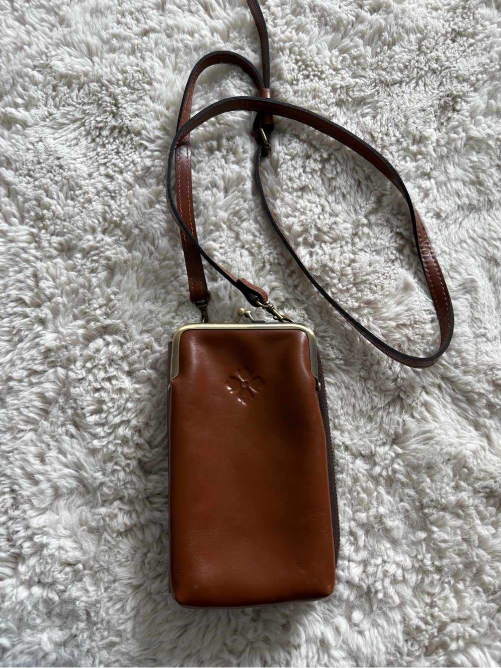 Patricia Nash Brown Leather Crossbody Phone Bag